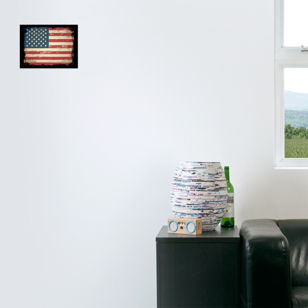 Weathered Resilience: Distressed Stars and Stripes by Steve